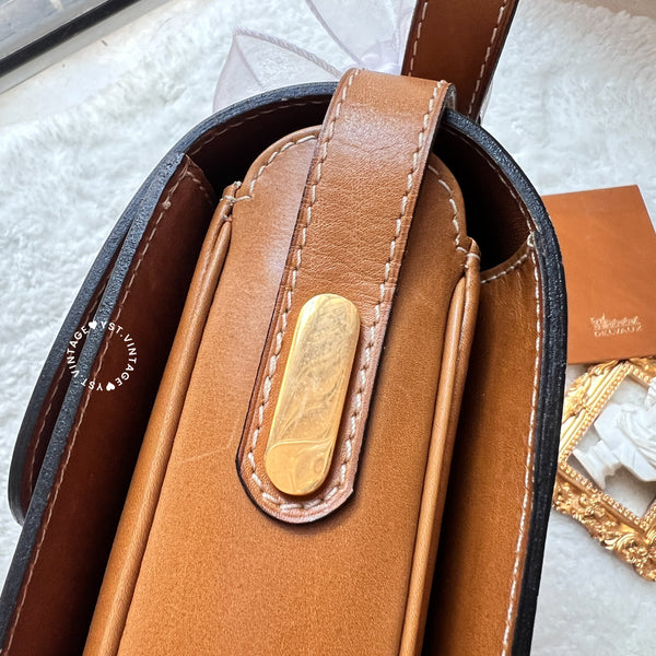 Vintage Delvaux Box Bag - Caramel