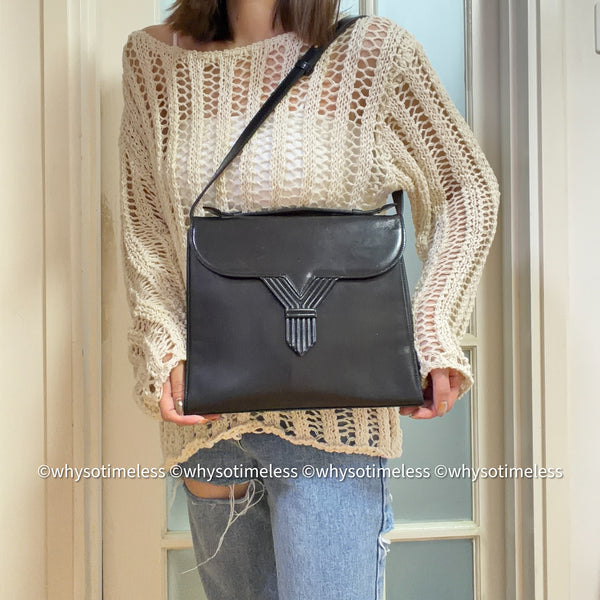 Vintage YSL Y-Kelly Bag - Black