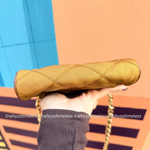 Vintage Prada Mini 2-way Belt Bag - Ginkgo Leaf Brown