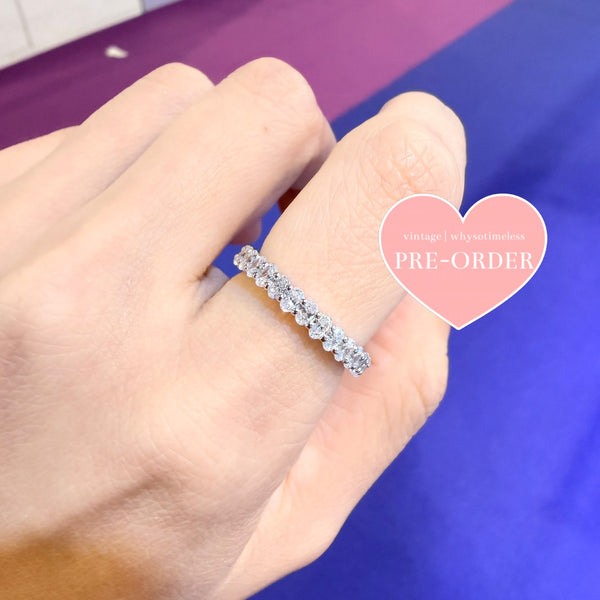 【Pre-order】1.63ct+ Mini Oval Lab Grown Diamond SV Eternity Ring, DEF-VSVVS