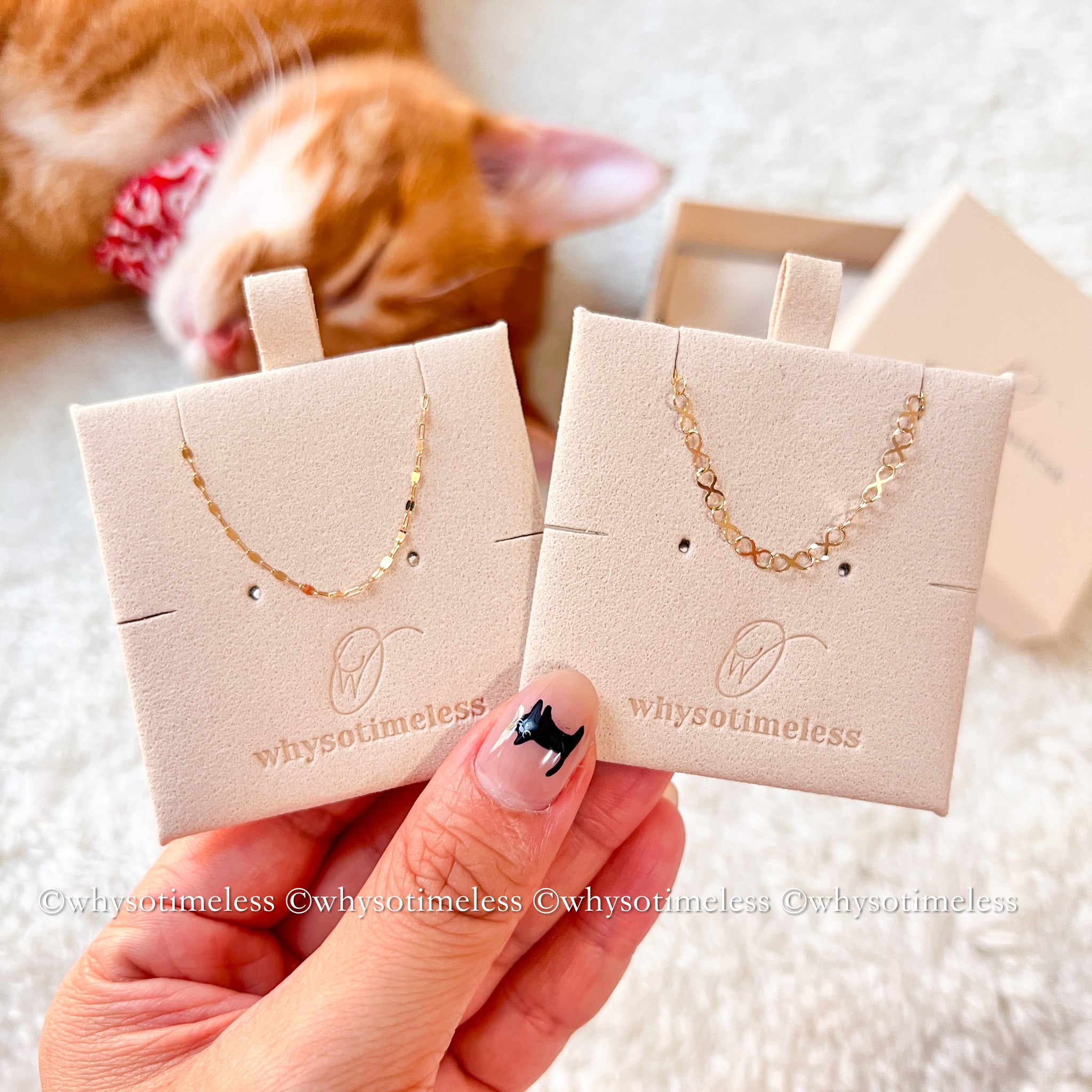 Japanese 10K/18KYG Necklace - Marie / Joséphine