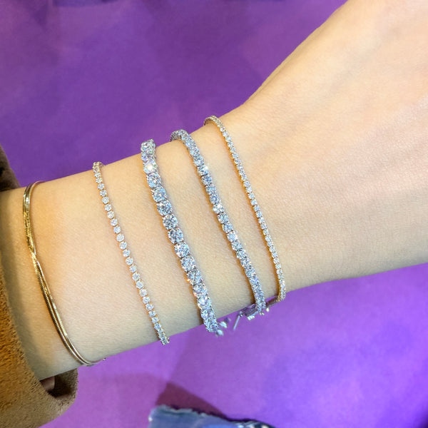 【Pre-order】3.0ct/ 5.0ct Lab Grown Diamond Tennis Bracelet - 18KWG