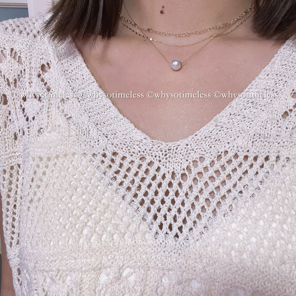 Japanese 10K/18KYG Necklace - Marie / Joséphine