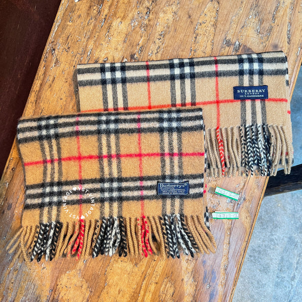 Vintage Burberry Cashmere/ Burberrys Lambswool Scarf - Classic