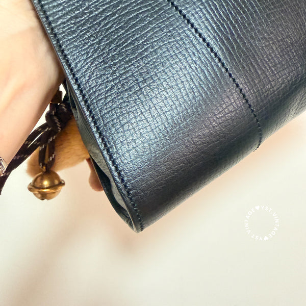 Vintage Loewe Croissant Shoulder Bag - Black