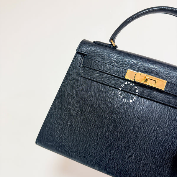 Vintage High-Class Kelly28 Bag - Black