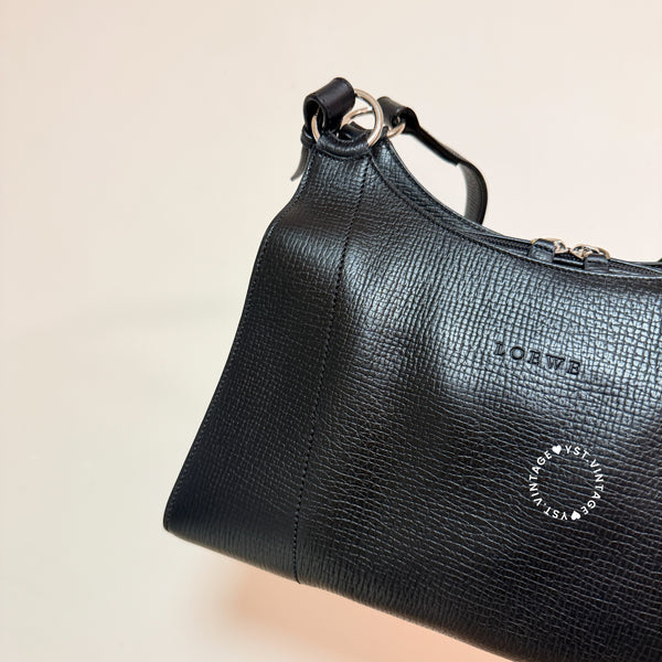 Vintage Loewe Croissant Shoulder Bag - Black