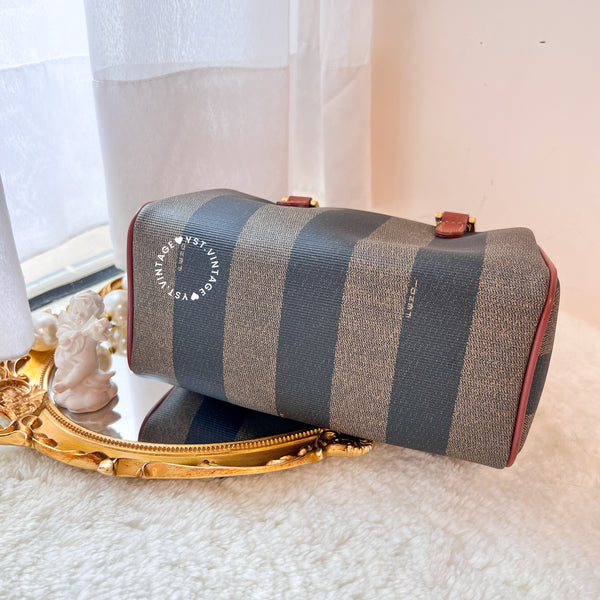 Vintage Fendi Pequin Stripe Mini Boston