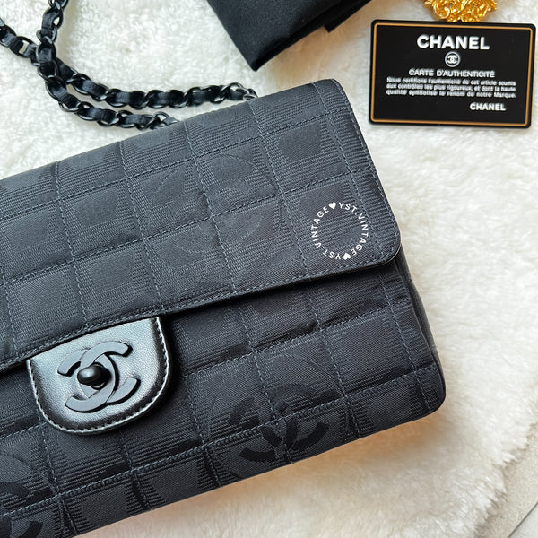 Vintage Chanel Coco Bar Classic Flap CF25 - Black 003