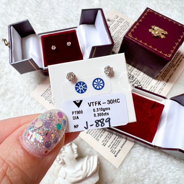 【pre-order】Japanese Diamond 0.2ct/ 0.3ct Earrings with cert