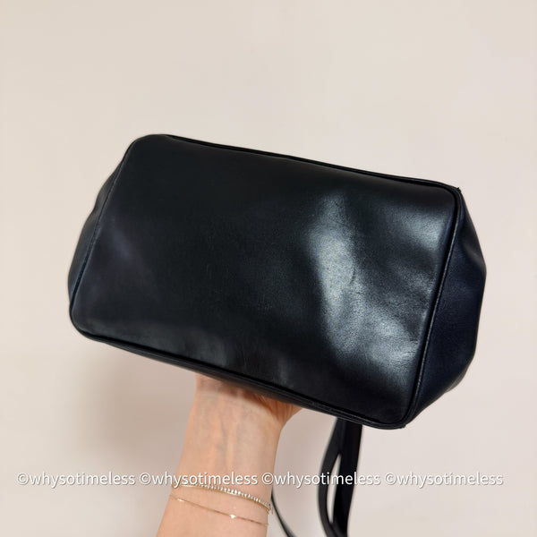 Vintage Lady Dior Shoulder Bag in Calf Leather - Black