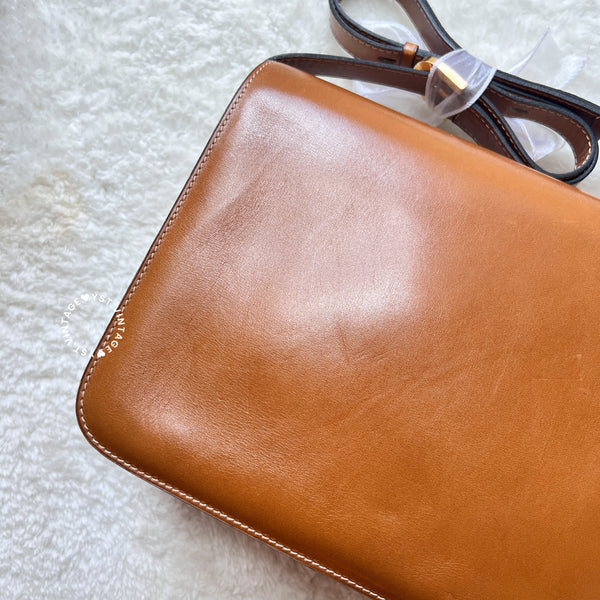 Vintage Delvaux Box Bag - Caramel