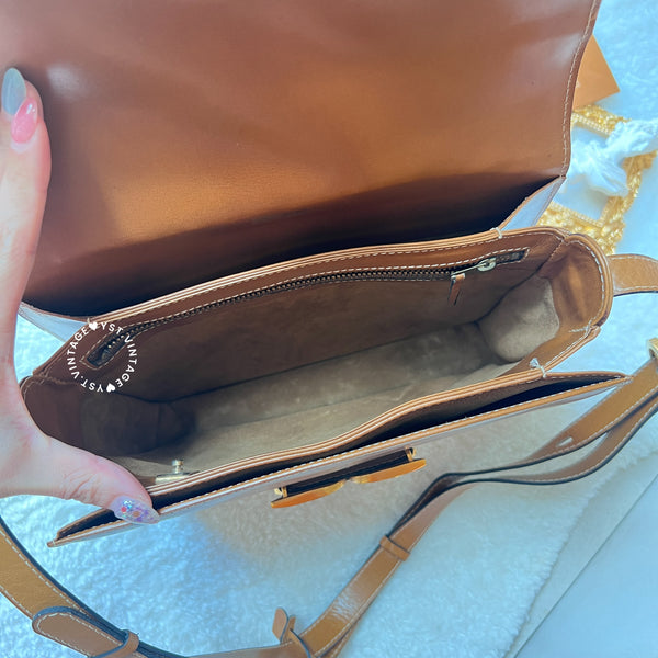 Vintage Delvaux Box Bag - Caramel