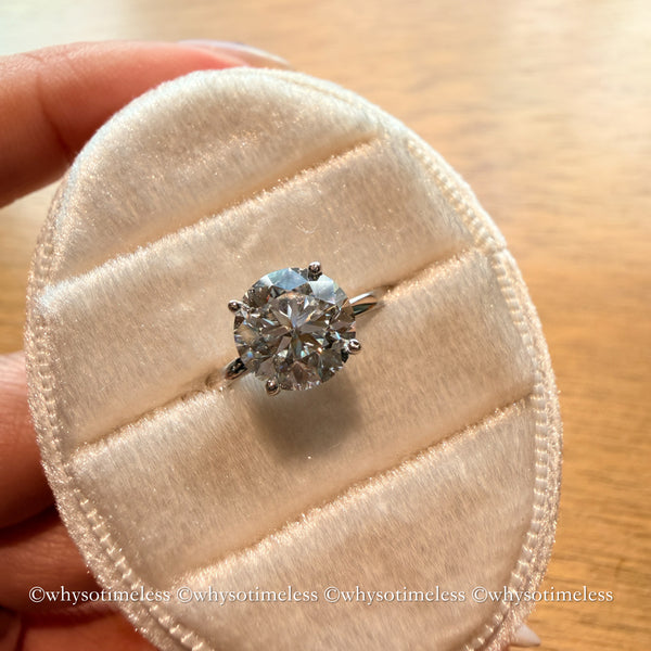 2.02ct Round Cut Lab Grown Diamond 18WG Ring with IGI cert