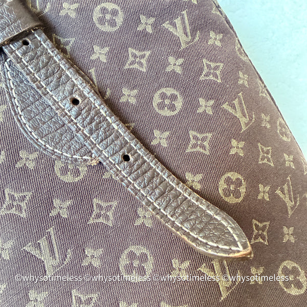 Vintage LV Monogram Denim Bucket Bag - Chocolate Brown