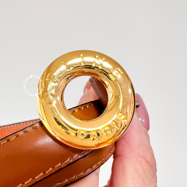 Vintage CELINE Donut Belt - Caramel Brown*Gold