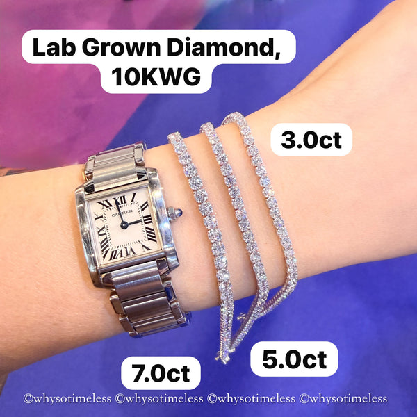 【Pre-order】Lab Grown Diamond 10KWG Tennis Bracelet (14-18cm)