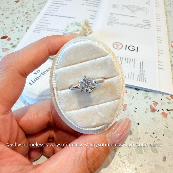 【Pre-order】1.50ct Round Cut Lab Grown Diamond 10KWG Ring
