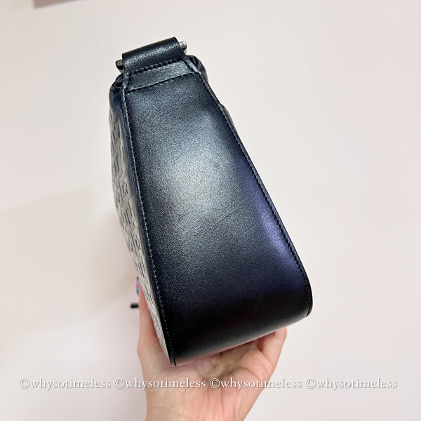 Vintage Givenchy Monogram Box Hobo - Black (Made in Japan)