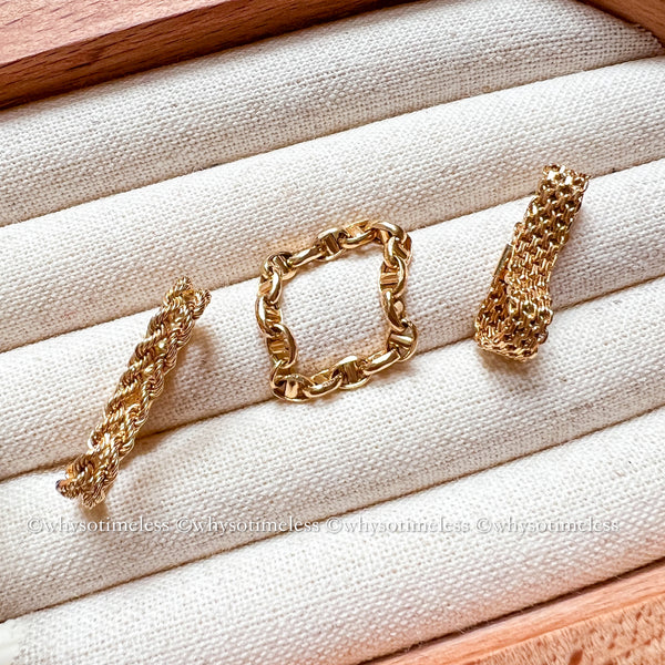 Japanese 18KYG Lace Ring (Right)