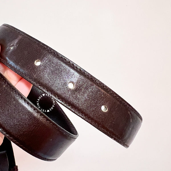 Vintage GUCCI Belt - Dark Brown*Gold