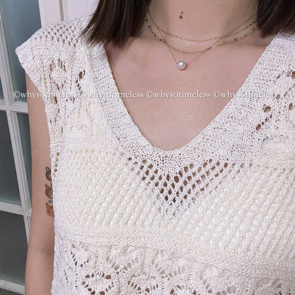 Japanese 10K/18KYG Necklace - Marie / Joséphine