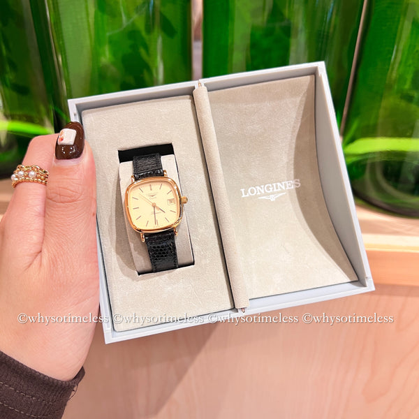 Vintage Longines Présence Cushion Shaped Quartz Watch With Original Box