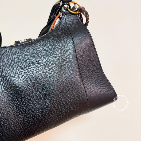 Vintage Loewe Croissant Shoulder Bag - Black