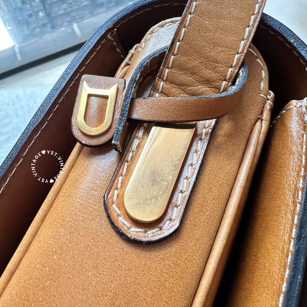 Vintage Delvaux Box Bag - Caramel