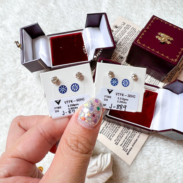 【pre-order】Japanese Diamond 0.2ct/ 0.3ct Earrings with cert