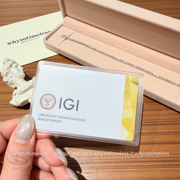【Pre-order】3.0ct/ 5.0ct Lab Grown Diamond Tennis Bracelet - 10KWG