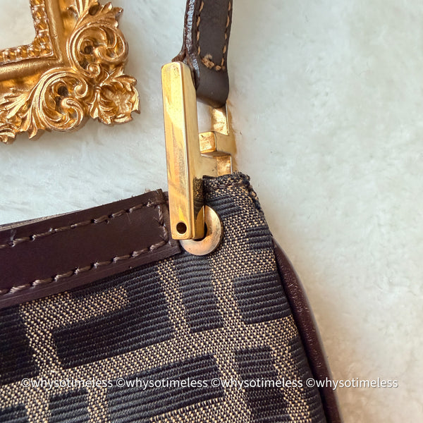 Vintage Fendi Zucca Tote Bag GHW