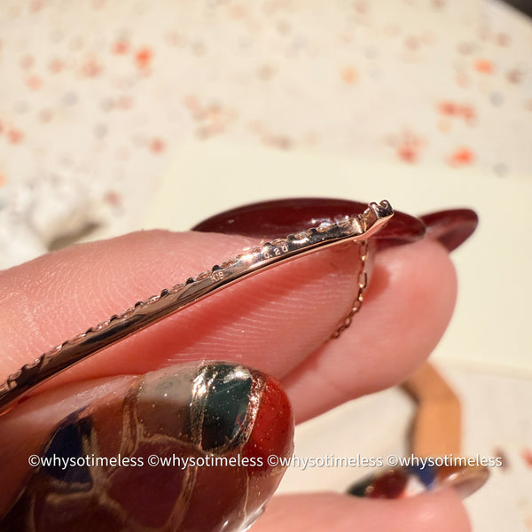 0.20ct Natural Heart & Cupid Cut Diamond 18KPG Smile Necklace