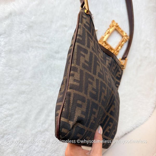 Vintage Fendi Zucca Tote Bag GHW