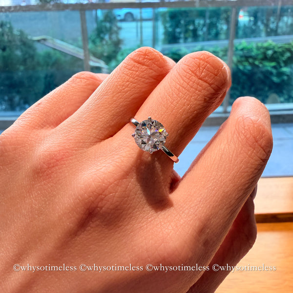 2.02ct Round Cut Lab Grown Diamond 18WG Ring with IGI cert