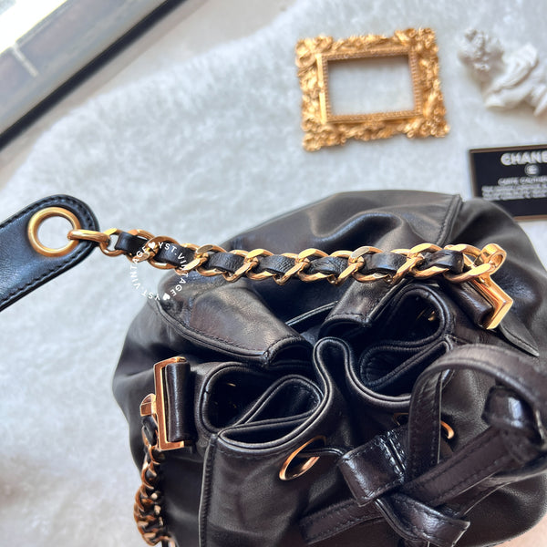 Vintage Chanel Bucket Bag - Black