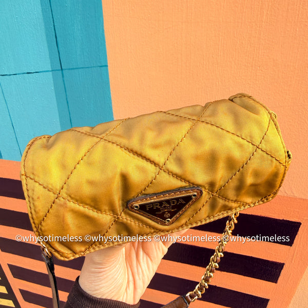 Vintage Prada Mini 2-way Belt Bag - Ginkgo Leaf Brown