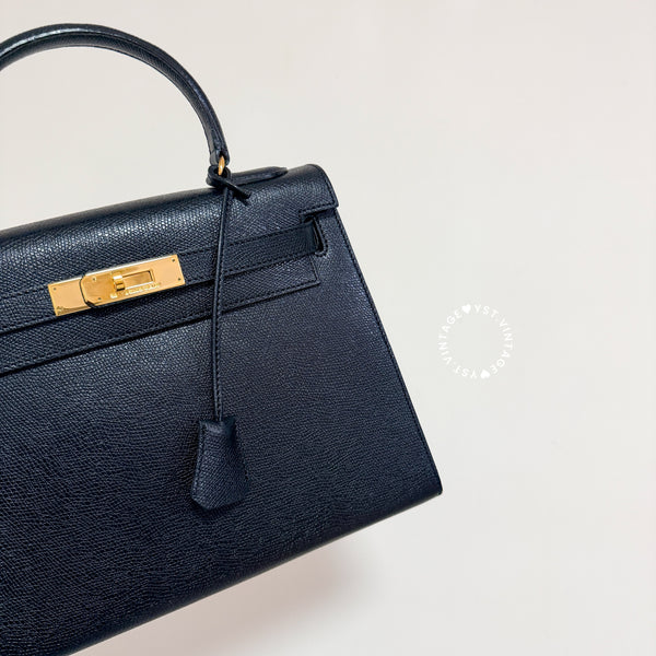 Vintage High-Class Kelly28 Bag - Black