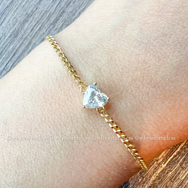 /pre-order/ Mon Cœur Lab Grown Diamond 18KYG Cuban Link Bracelet
