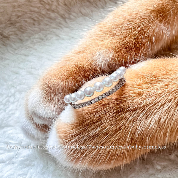 Japanese 2-3mm Baby Akoya Ziron Silver Ring - Eugénie
