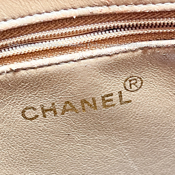 【May 1 Auction】 Vintage Chanel Caviar Medallion Hilton Tote - Dark Beige