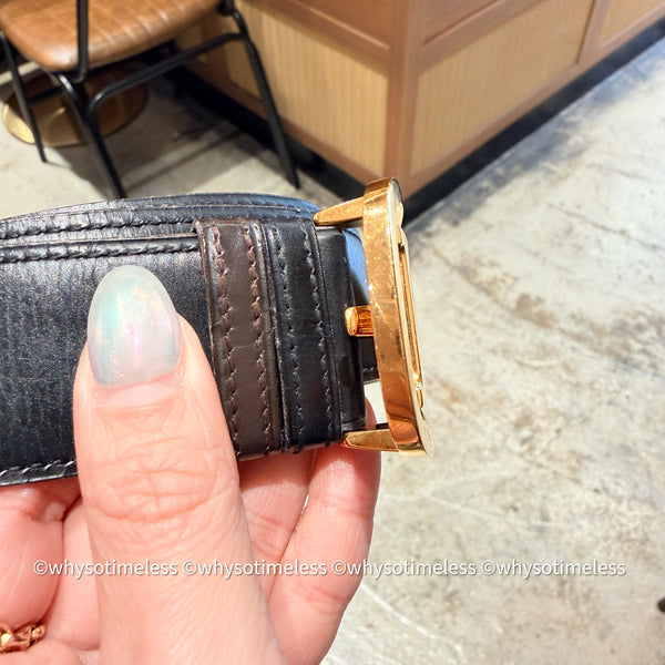 Vintage HERMÈS 1978’s Brevete H Belt Buckle & Reversible Leather Strap - GHW