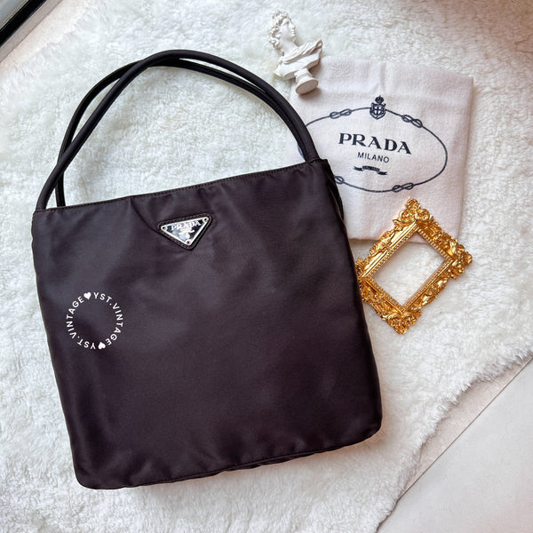 Vintage Prada Tote Bag - Brown