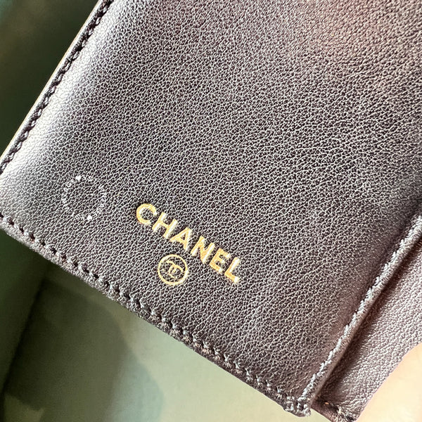 【古物拍賣 - 5 Sep】Vintage Chanel Caviar Coco Lock Card Holder - Black