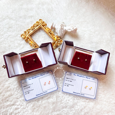 【pre-order】Japanese Diamond 0.4ct Earrings with cert