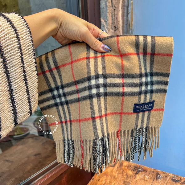 Vintage Burberry Cashmere/ Burberrys Lambswool Scarf - Classic