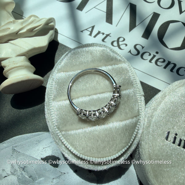 【Pre-order】Oval Lab Grown Diamond 10K Half Eternity Ring 0.30ct@