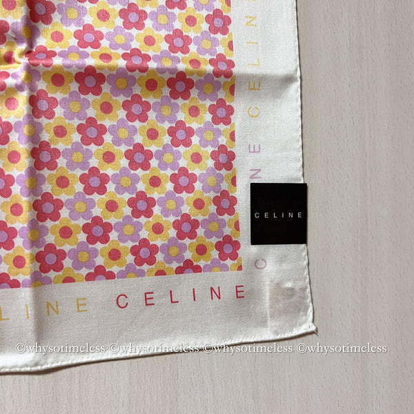 Vintage CELINE Scarfs/ Handkerchiefs - Cilo, Lily & Peony