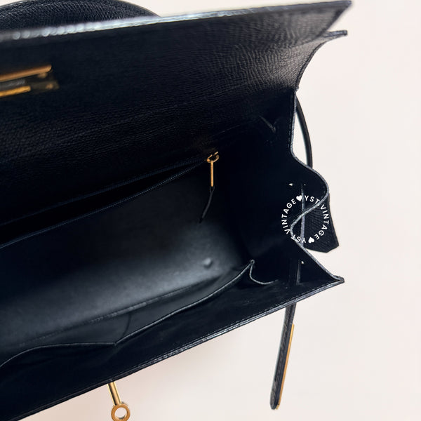 Vintage High-Class Kelly28 Bag - Black