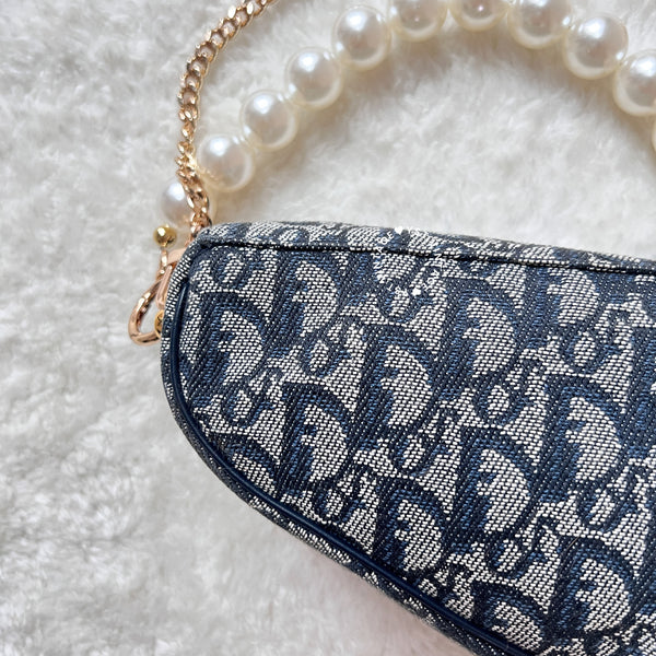 Vintage Dior Trotter Saddle Mini Bag / Makeup Bag 005